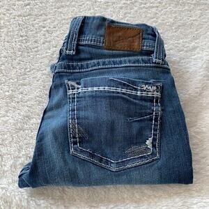 Buckle BKE Jeans Womens 27 Blue Culture Cropped Midrise Comfort Stretch